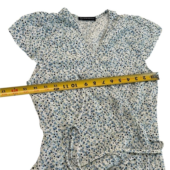 Brandy Melville Floral Wrapped Around Side Tie Midi Dress Size 2 - Picture 10 of 17